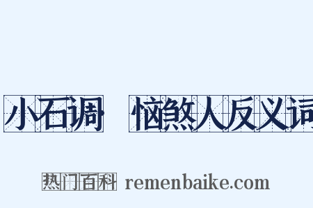小石调·恼煞人反义词是什么意思的图片
